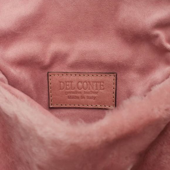 **SOLD**Italian Del Conte Leather Powder Pink Crossbody Bag (Irelia) - Picture 5 of 9